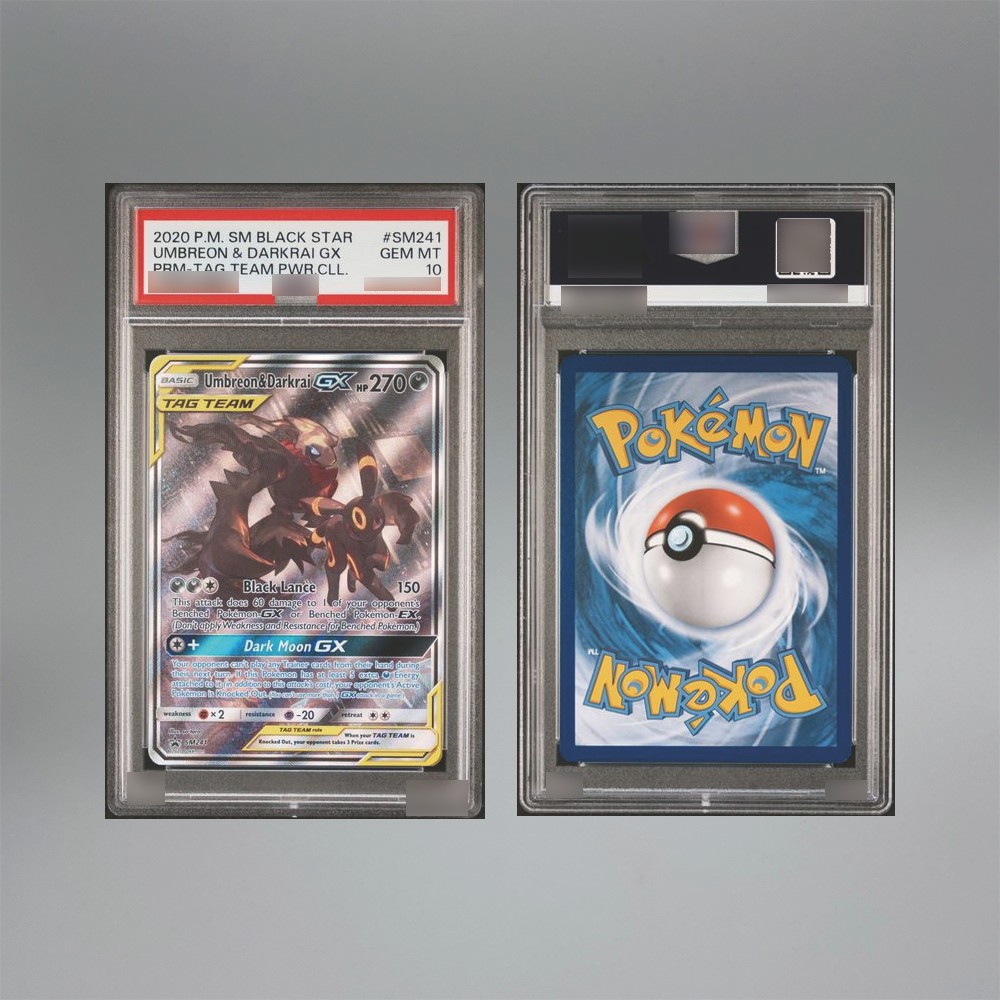 DIY Self-made PTCG TAG TEAM English Version Umbreon Zekrom Garchomp GX Series 10Points Rare Rating