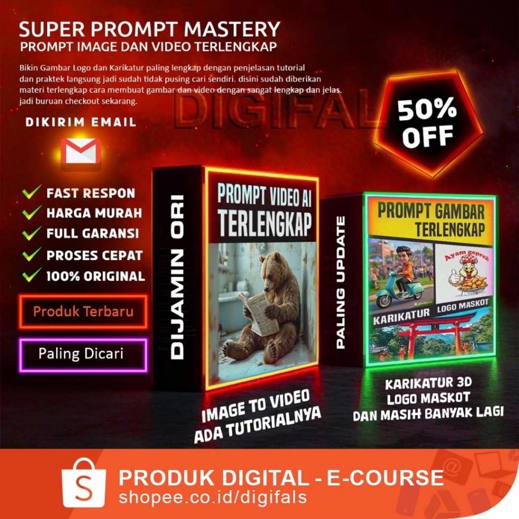 PREMIUM SUPER PROMPT MASTERY: KELAS PROMPT GAMBAR & VIDEO AI TERLENGKAP