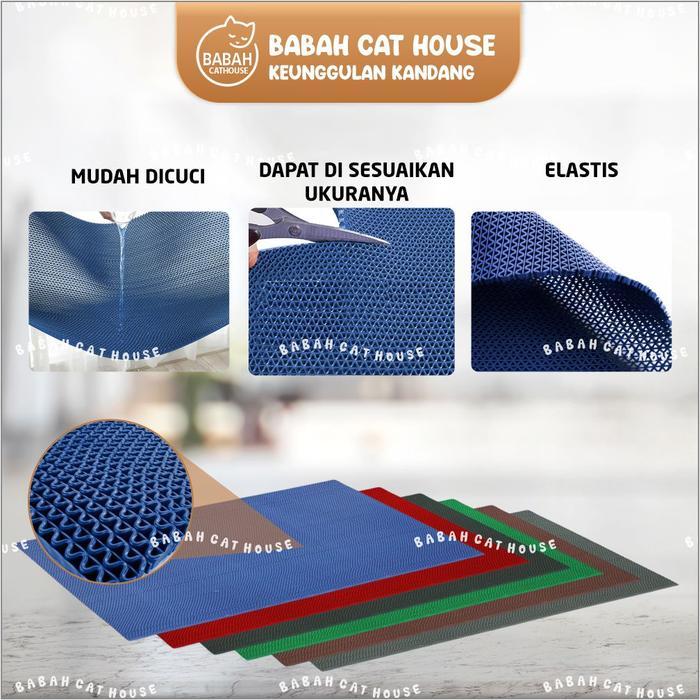 KARPET ALAS KANDANG Kucing Kasur Anjing Tatakan Kelinci Underpad Hewan Empuk Karet Pasir Murah Besar