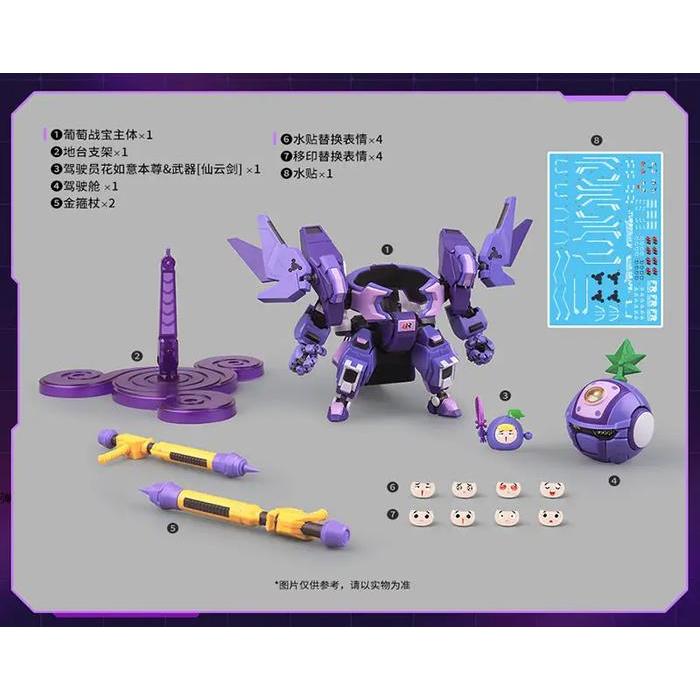 READYY Model kit Yilichuangwan Fruity Robo Combiner Turbo Grape FR-06 Plamo