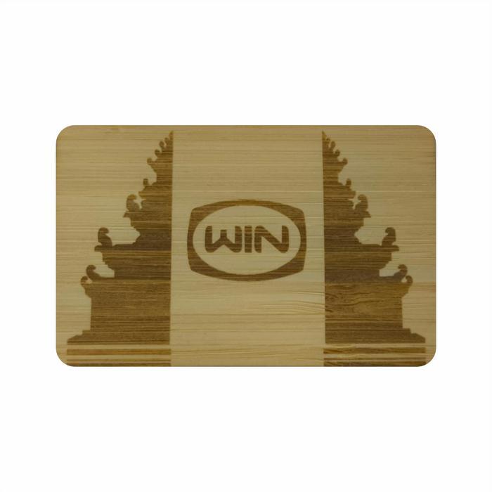 Kartu Kunci RFID Kayu Bambu dengan Ukiran Logo, Aksesori Hotel dan Akses Pintu