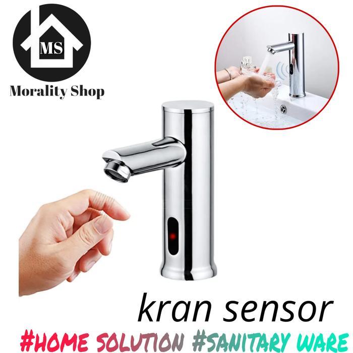 BEST SELLER kran air wastafel kuningan sensor otomatis W45 / keran automatis cuci tangan brass