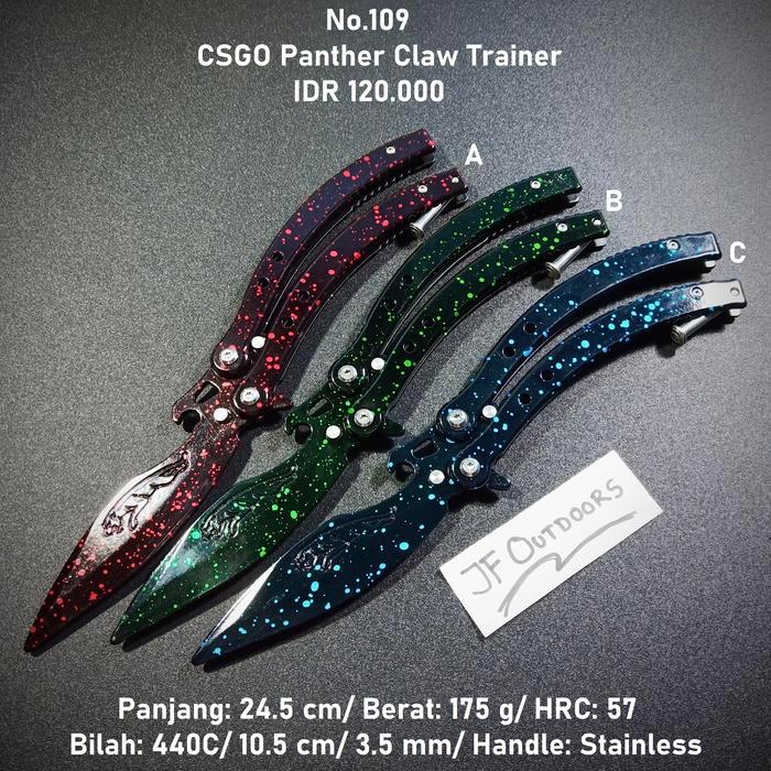 Balisong Butterfly Knife Trainer CSGO Panther Claw