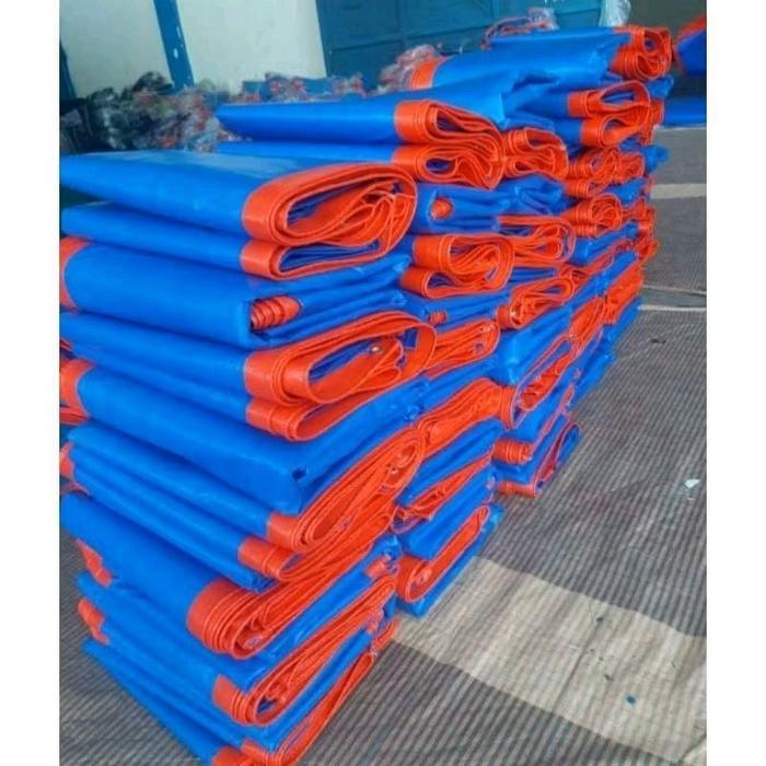TERLARIS Terpal Korea A12 Biru Oren 3x4 3x5 3x6 3x7 terpal plastik terpal tenda terpal truk terpal