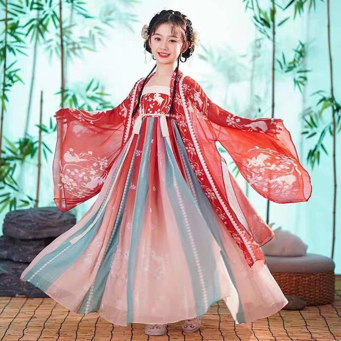MURAH [KIDSFASHIONKOLEKSI] Dress Tradisional Anak Perempuan Hanfu New Spring