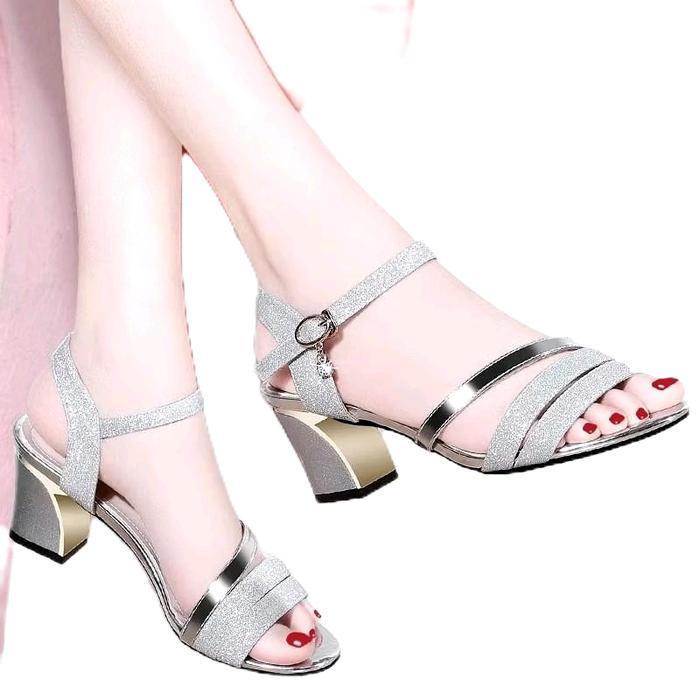 Sandal Wanita Tali Belakang Gesper 5 cm - Sendal Shoes Promosi Terbaru - code 03 leticia