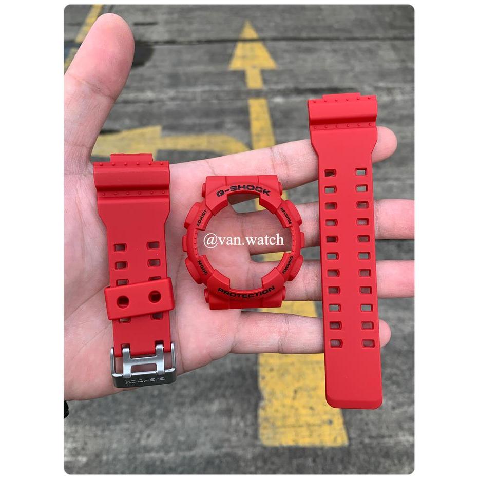 Ready BNB Band Bezel CASIO GSHOCK GA 110 GA 120 GD 100 GD110 GD120 MERAH ORIGINAL Tulisan Hitam