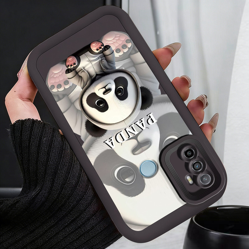 Casing Hp untuk OPPO A53 A53s A32 A33 2020 A11s Case Hoodie Panda Keren Kasing silikon Cesing  Softc