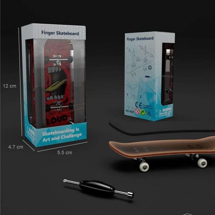 Wooden Finger Skateboard Maple Wood Dengan Bantalan Anti Mini Fingerboard Jari Mainan Anak Finger