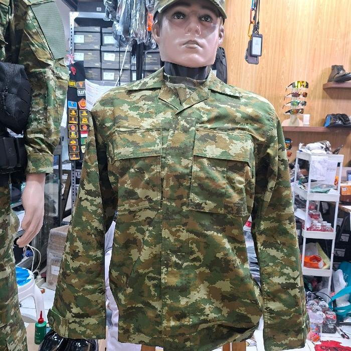 baju pdl kostrad sage green produksi bahan sritex
