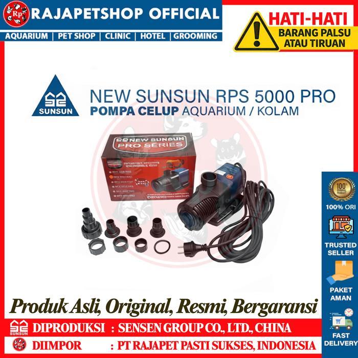 Terlaris New Sunsun Rps 5000 Pro Pompa Air Celup Kolam Aquarium