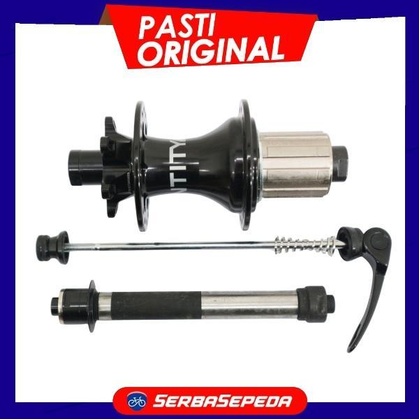 Entity Hub Rear 8-11 Speed 142 6 Bolt Thru Axle + Quick Release - Hub Sepeda