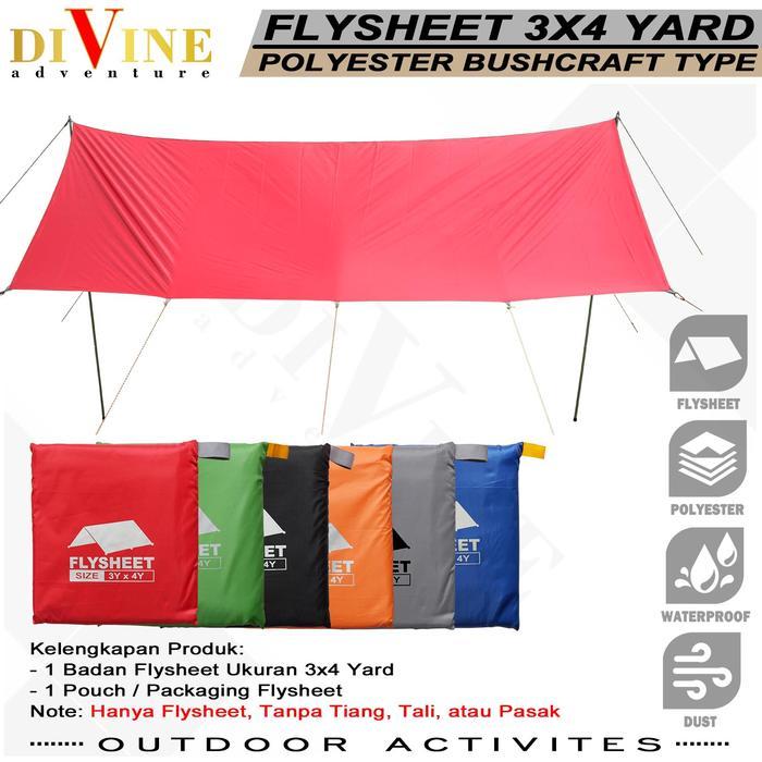 flysheet tenda 300 x 400 waterproof camping atap tenda outdoor kanopi tenda flysheet tahan sinar UV
