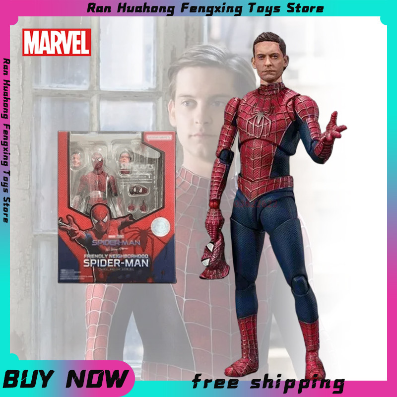 Shf Spider-man 3 Action Figures Spiderman 3 Tobey Maguire Anime Figure Pvc Statue Figurine Model