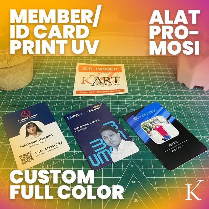 "New" ID CARD / MEMBER CARD PVC BIASA / RFID MIFARE CUSTOM SATUAN CETAK UV