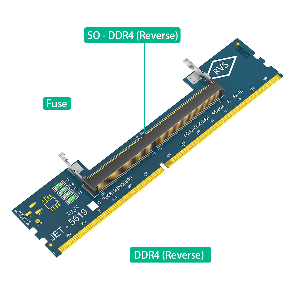 SO DDR4 to DDR4 Adapter Card Notebook DDR4 Memory Module Test Converter Suitable For Notebook DDR4