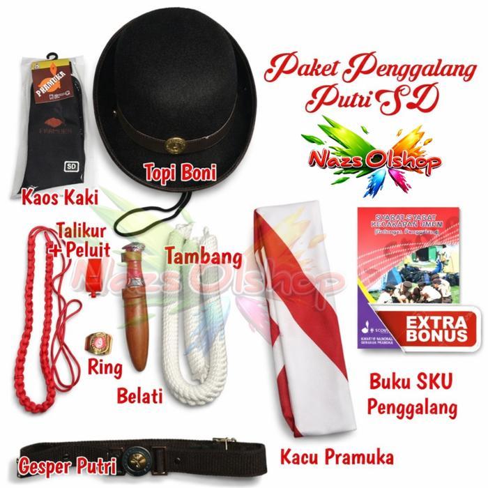 Atribut Perlengkapan Pramuka Paket Atribut Perlengkapan Pramuka Penggalang Putri SD Kelas 4-6 Pramuk