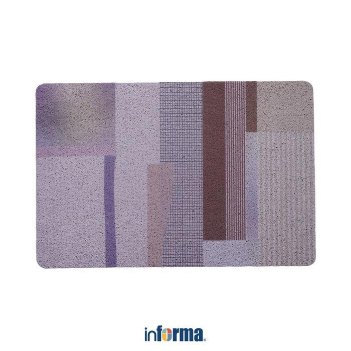 BISA COD Informa 40X60 cm Keset Dapur & Outdoor Pvc Rectangle - Krem Alas Lantai Pintu Kamar Mandi