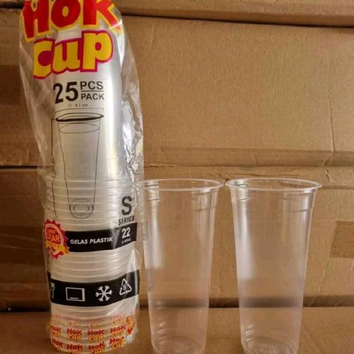Gelas Hok Cup 22oz Slim Transparan / Karton