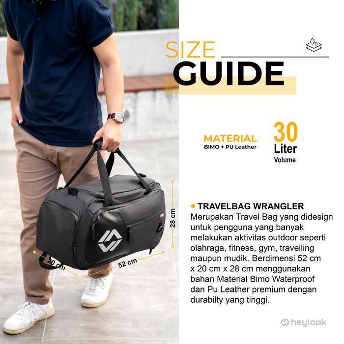 BIGSALE HEYLOOK - TRAVELBAG PRIA MULTYFUNGSI 3 IN 1 WRANGLER TAS GYM TRAVEL BAG DUFFLE BAG TAS