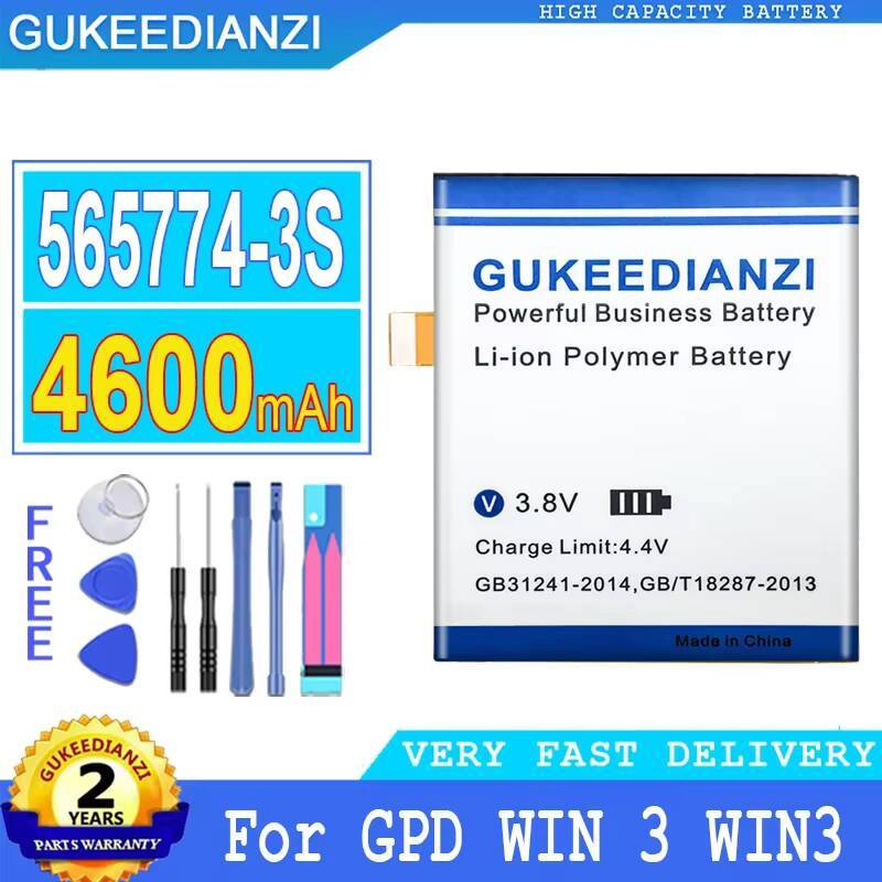 Tablet Battery Long-Lasting 4139D5 WIN2 565774-3S 4400-20000mAh For Gpd Win 1 2 3 4 Max Mini