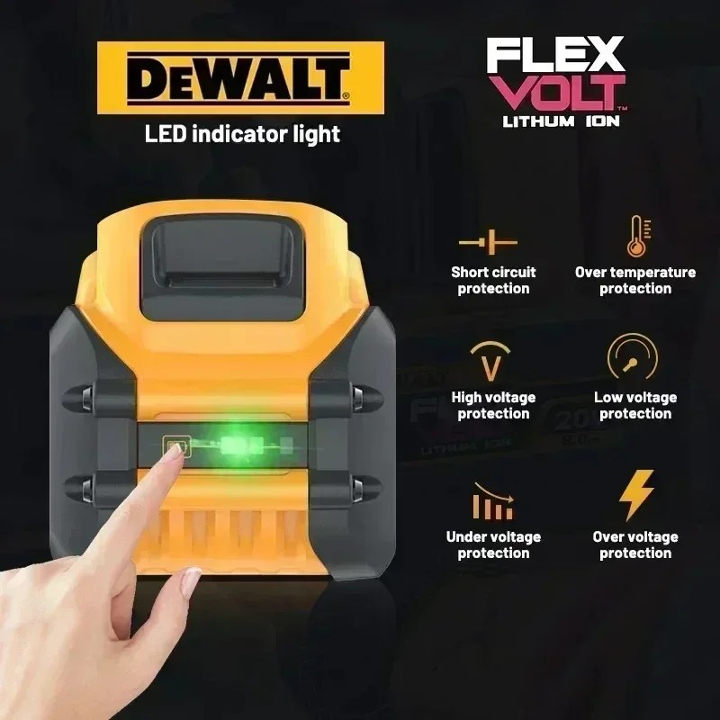 100% original DEWALT 20V battery, dewalt power tool DCB606, DCB206,DCB205,DCBGene,DCB200