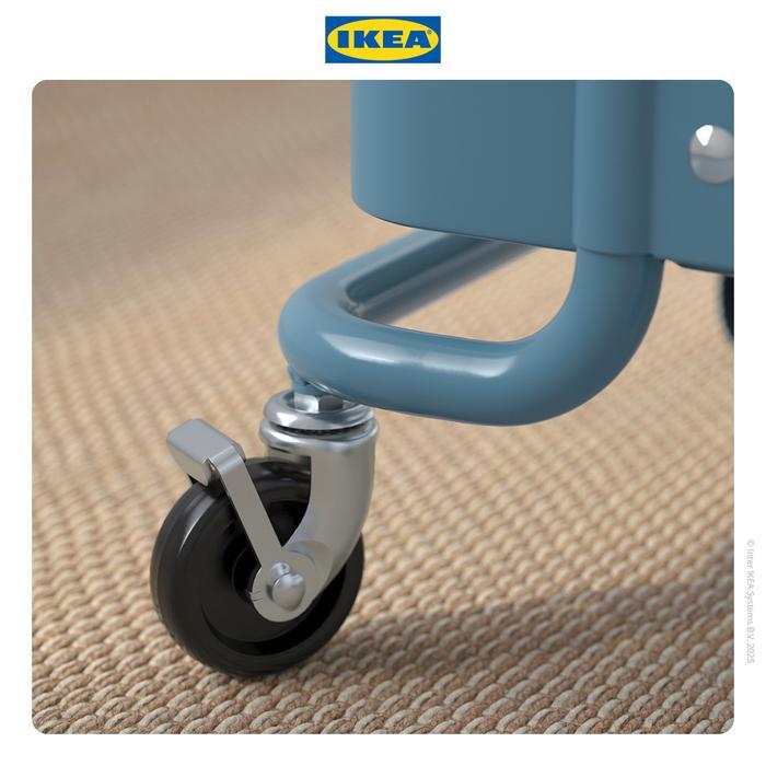 IKEA RASKOG Troli Dapur Serbaguna Abu-Biru 35x45x77cm