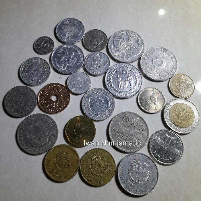 Promo Paket Murah Koleksi 23 Keping Uang Koin Kuno Indonesia Jadul Campur Terlaris