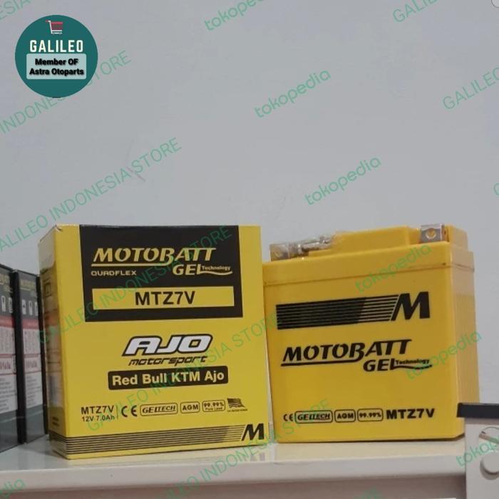 Aki Motor Nmax Old, Nmax Lama, Aerox, Lexi Motobatt Mtz7V 7Ampere Asli Terlaris