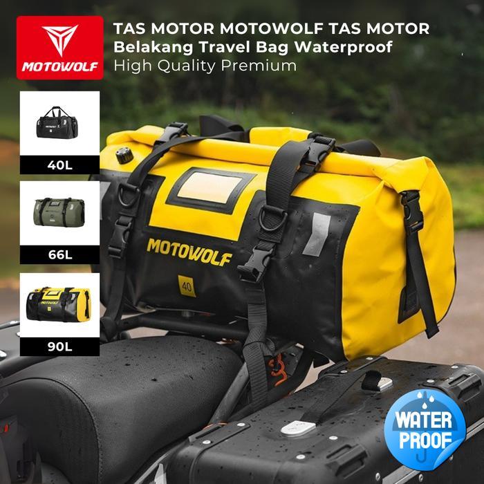 Tnf - Motowolf Tail Bag Tas Touring Motor Waterproof 40L 66L 90L Travel Bag Anti Air