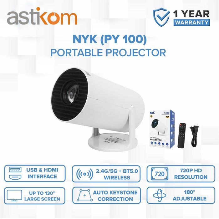 PROJECTOR MINI SMART ANDROID NYK PY-100 WHITE