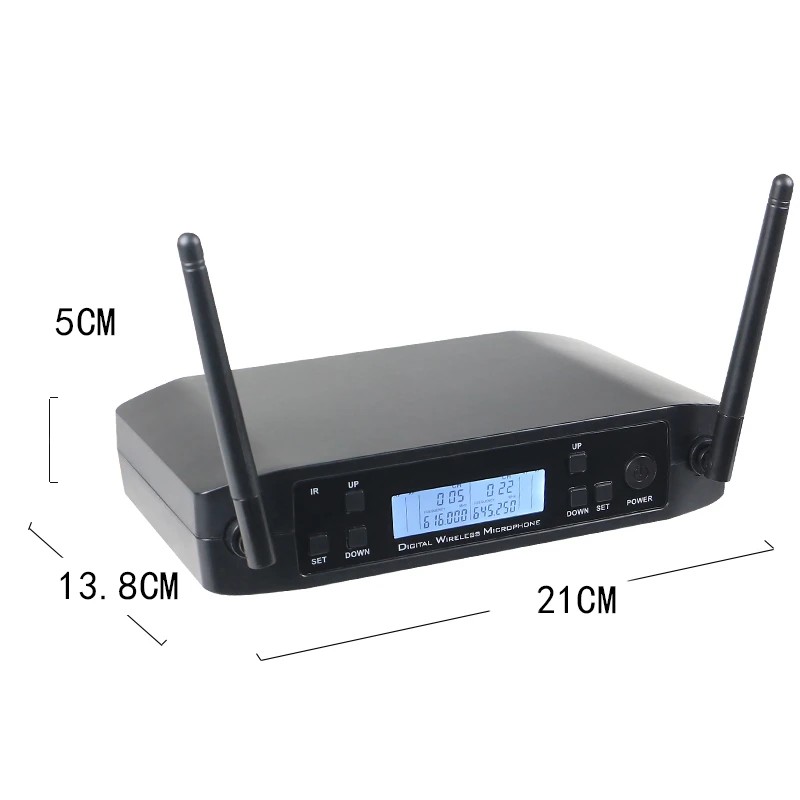 GLXD4 Dual Channels Wireless Microphone for Flute Musical Instrument Condenser Mic Audio Transmitter