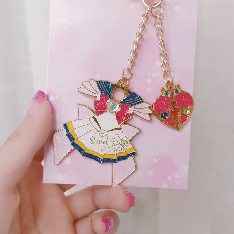 Sailor Moon Anime Water Ice Moon Sailor Suit Pendant Keychain Super Moon Hare Exquisite Bag Shiny