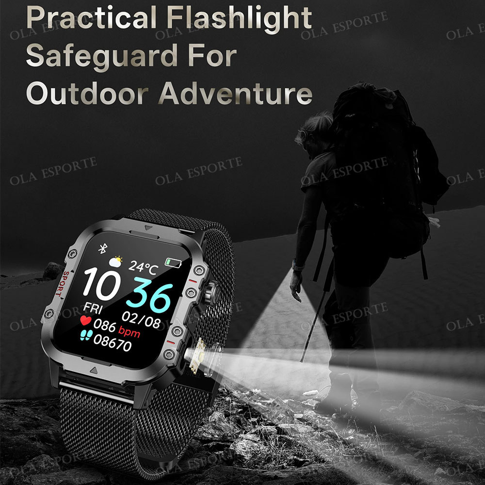 2026 New LED Men's Smartwatch Bluetooth Talking Smartwatch Multi Sport Mode Health Monitor Outdoor