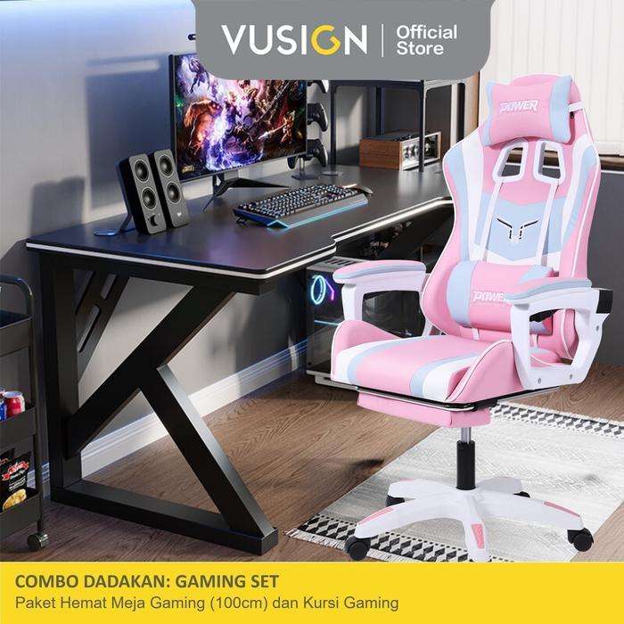 SARIADIYAN - [COMBO DADAKAN SET GAMING 3] GAMING TABLE 100CM & CHAIR PACKAGE/PAKET HEMAT SET MEJA DA