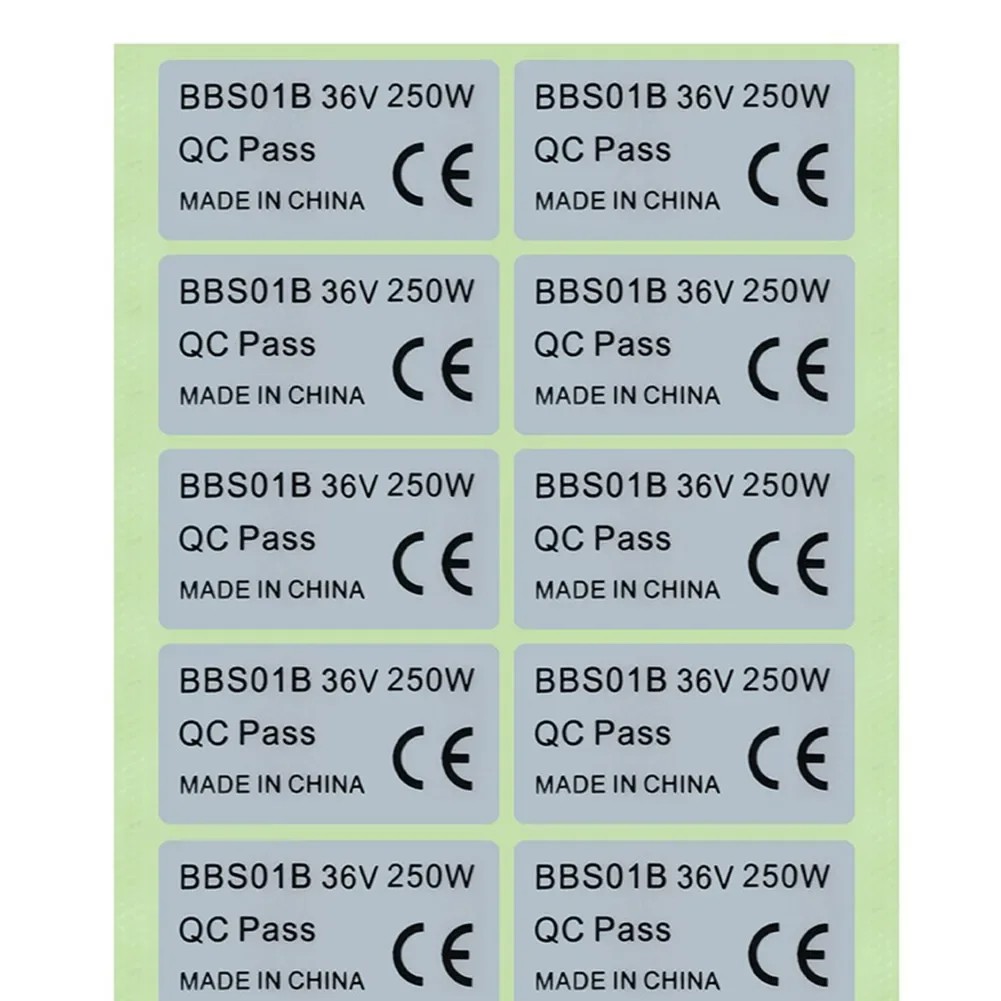 20Pcs Ebike Electric Bicycle Sticker PVC Stickers For BAFANG 36V 250W/48V 750W01/BBSHD Electric Bike