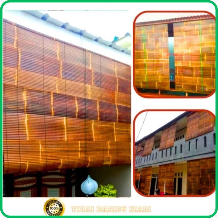 Tirai Bambu Kerei Krey Bambu Hitam L 1,5 X P 2M Tirai Kerai Bambu Wulung Krey Kerei Kerey Bambu
