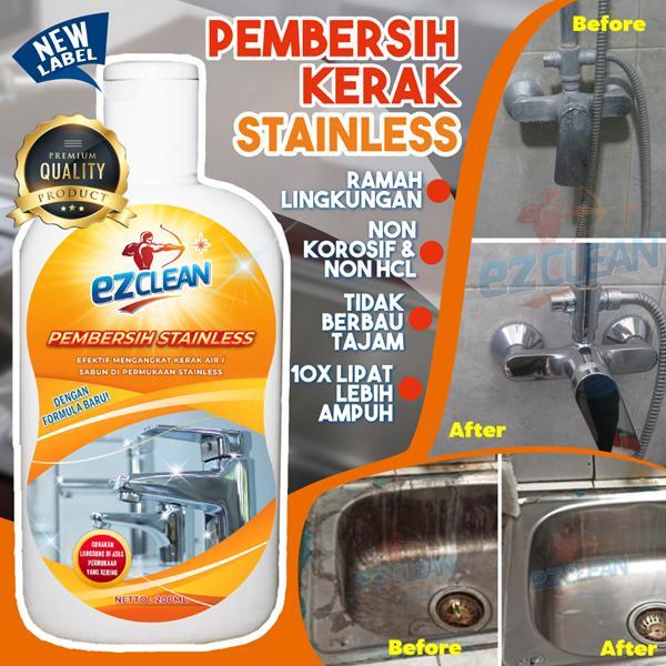 CLEAN EZCLEAN PEMBERSIH STAINLESS KRAN SHOWER SINK WASTAFEL STAINLES CLEANER Super Ampuh