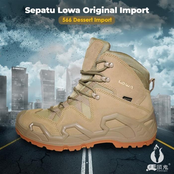 LOWA inch Mid Sepatu Tactical 6 Inch Mid Boots Warna Khaki - Ukuran 43 inch Mid Tactical Army Boots 