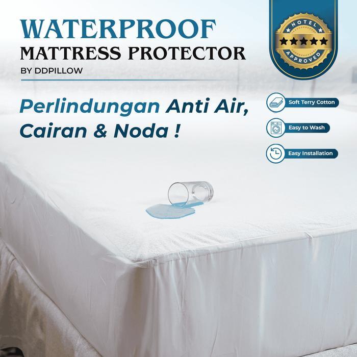 DDPillow Waterproof Mattress Protector Pelindung Kasur Anti-air Matras Protector Anti Air Terry