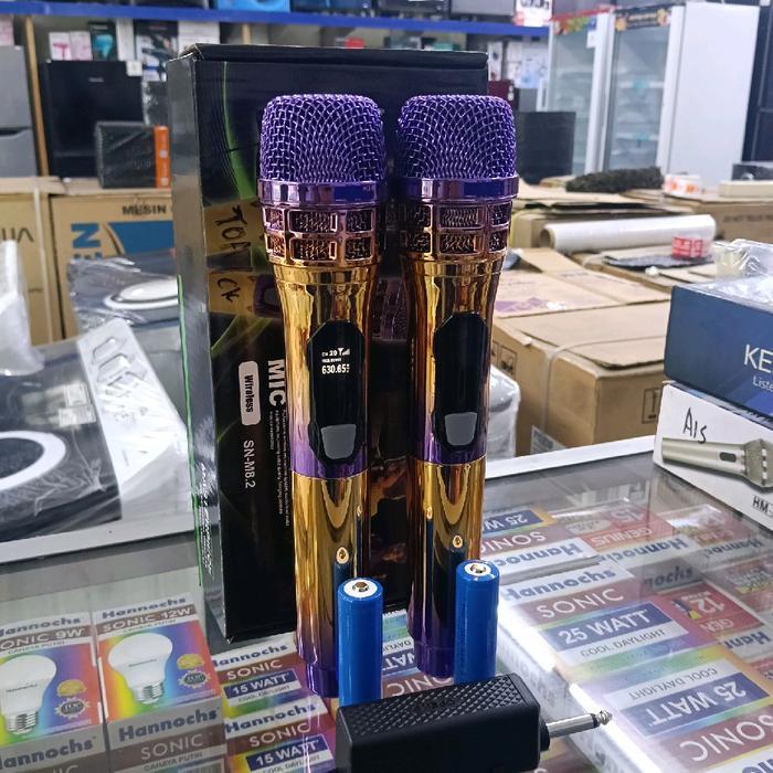 Khusus Gosend Mic Wireless Shure Sn-M8.2 Mic Wireless Tanpa Kabel Isi 2 Mic
