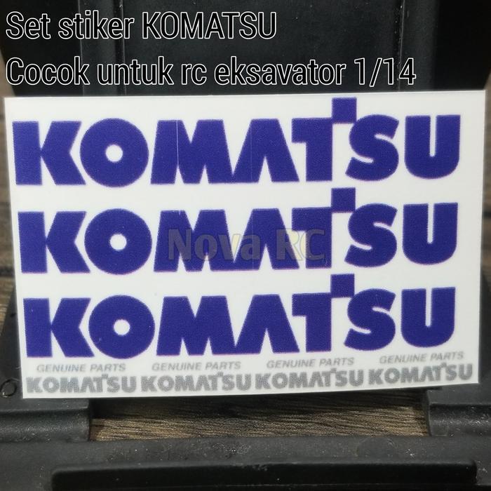Set stiker KOMATSU untuk kendaraan kontruksi 1/14 rc eksavator