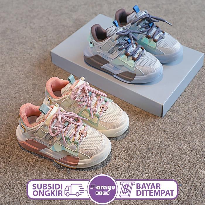 PR0M0 Sepatu Anak Sepatu Sneakers Anak Laki-laki & Perempuan Fashion Import 037 Tali Terbaru G00D