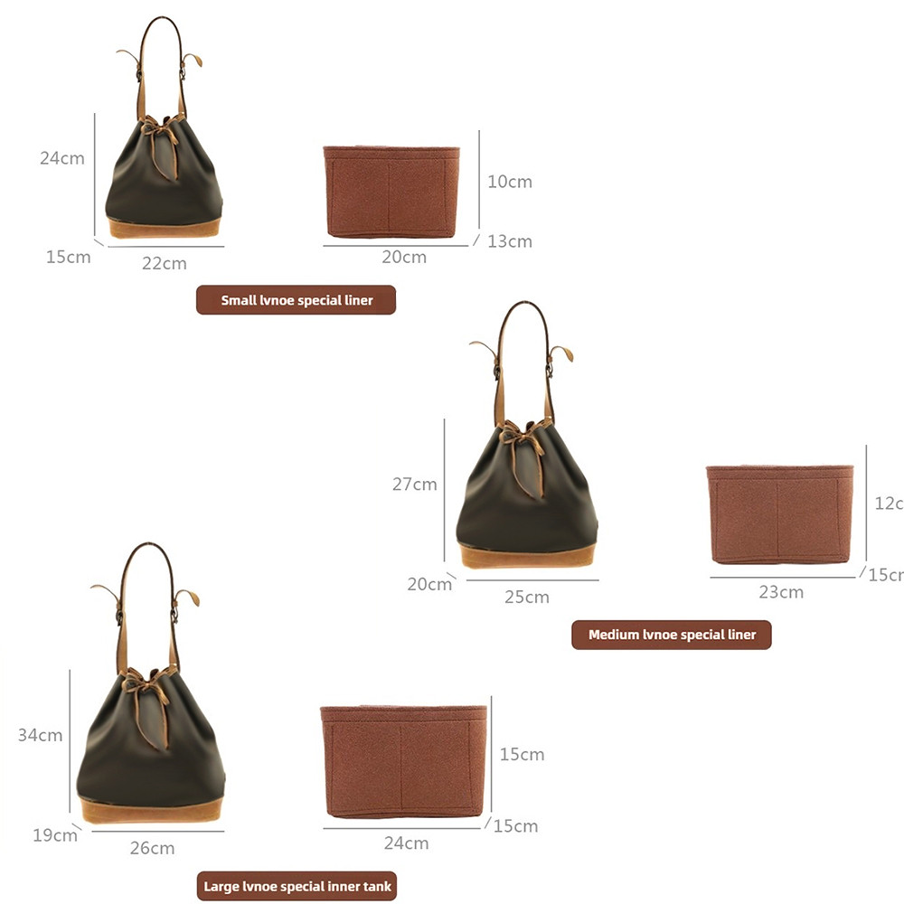 Only Sale Inner BagFor LV Nano Noe Handbag Organizer Insert Inner Bag Insert Storage Bags Drawstring