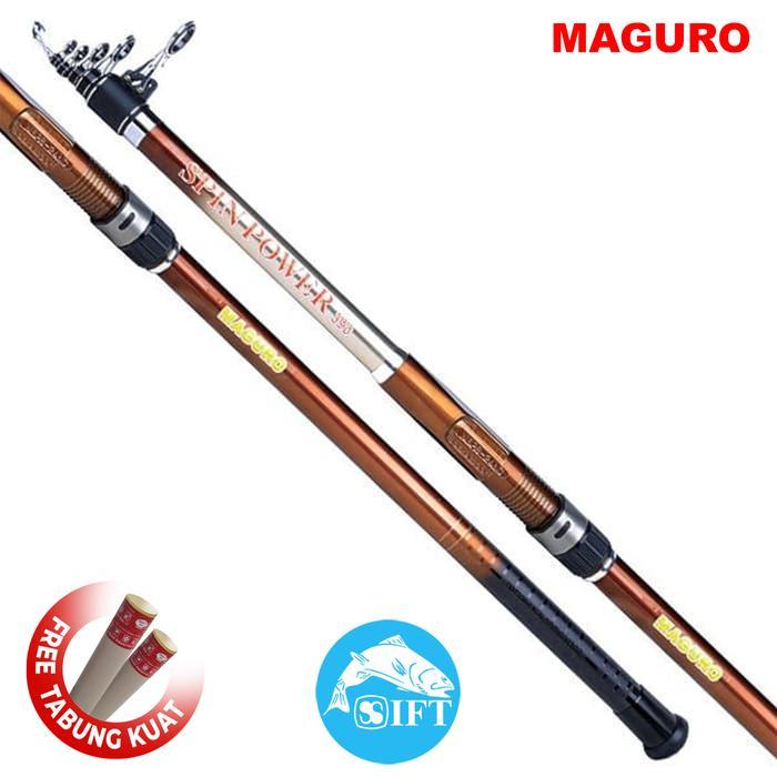 Joran Maguro SPIN POWER 390 420 450 CM Surf Casting Laut Antena