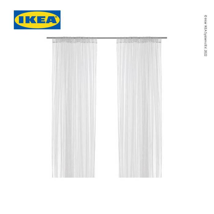 IKEA LILL Vitrase 1 Pasang Putih 280x250cm