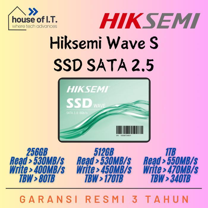 TERLARIS SSD SATA III 512GB SSD 2.5 Hiksemi WAVE S 512GB - SSD SATA 512GB - SSD SATA 256GB - SSD