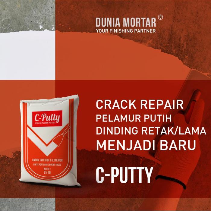 Nippon - Dunia Mortar C-Putty Wall Repair Dempul Retak Acian Putih Plamir