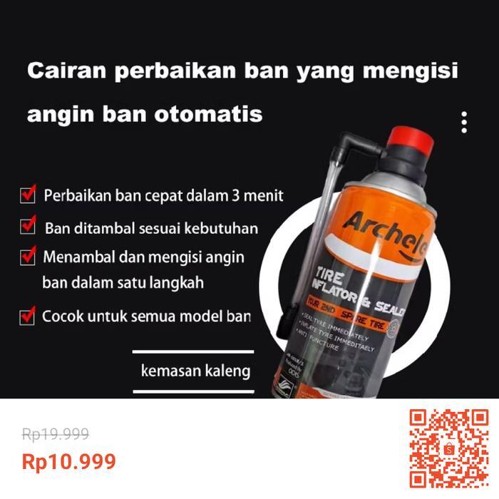 Archele Tambal Ban Tubles Cairan Anti Bocor Ban Tubles Cairan Perbaikan Ban Tubles