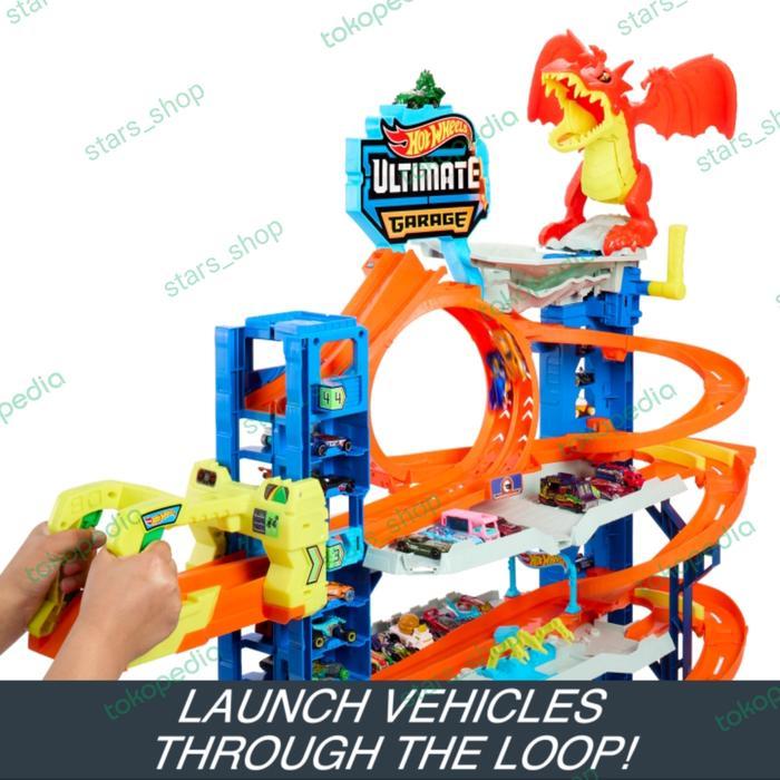 BISA COD Hot Wheels City Ultimate Garage Super Garage Dragon Track Original